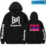 Frdun Tommy Kpop 2019 NEW Team super M NEW Album SuperM Print Hooded sweatshirt Women/Men Clothes Casual Hoodie sweatshirt