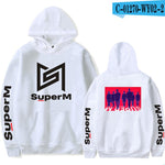 Frdun Tommy Kpop 2019 NEW Team super M NEW Album SuperM Print Hooded sweatshirt Women/Men Clothes Casual Hoodie sweatshirt