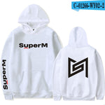 Frdun Tommy Kpop 2019 NEW Team super M NEW Album SuperM Print Hooded sweatshirt Women/Men Clothes Casual Hoodie sweatshirt