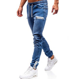 3 Styles Men Stretchy Skinny Biker Slim Fit Denim Men Multi-pocket zipper pencil Pants men casual jeans fashion Casual Trousers