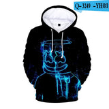 Hot Sales Cotton Men Sweatshirts Candy Band Baida DJ 3D Digital Printing Hoodies Men Kids  Fashion Streetwear Full Color Hoodies