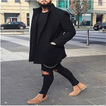 British style Men's Cardigan Long Sleeve Coats Men Casual Slim Fit jacket Coat Male Handsomely dressed streetwear Jacket coat