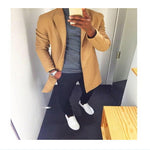 British style Men's Cardigan Long Sleeve Coats Men Casual Slim Fit jacket Coat Male Handsomely dressed streetwear Jacket coat