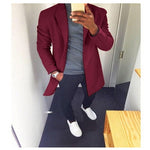 British style Men's Cardigan Long Sleeve Coats Men Casual Slim Fit jacket Coat Male Handsomely dressed streetwear Jacket coat