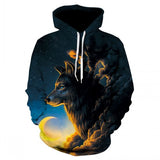 2019 new 3d animal-printed hoodie streetwear sweatshirt pullover casual hip-hop hoodie sportswear