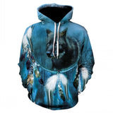 2019 new 3d animal-printed hoodie streetwear sweatshirt pullover casual hip-hop hoodie sportswear