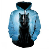 2019 new 3d animal-printed hoodie streetwear sweatshirt pullover casual hip-hop hoodie sportswear