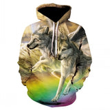 2019 new 3d animal-printed hoodie streetwear sweatshirt pullover casual hip-hop hoodie sportswear