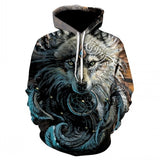 2019 new 3d animal-printed hoodie streetwear sweatshirt pullover casual hip-hop hoodie sportswear