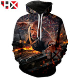 HX Newest Movie Skyscraper Dwayne Johnson Hoody 3D Print Men Women Hipster Long Sleeve Hoodie HX030