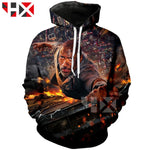 HX Newest Movie Skyscraper Dwayne Johnson Hoody 3D Print Men Women Hipster Long Sleeve Hoodie HX030