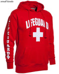 3 Side Print Lifeguard  man Hoodie Sweatshirt Red Life Guard New Unisex S-2XL